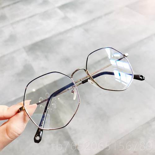 正品蓝光射眼镜辐男网红同款方框边形平光镜女韩防版眼镜框多近视