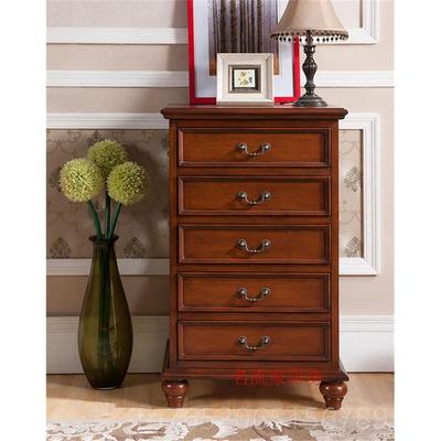 正品美式实木斗柜床室头柜卧旧收新纳柜地中海五斗柜储物柜古典做
