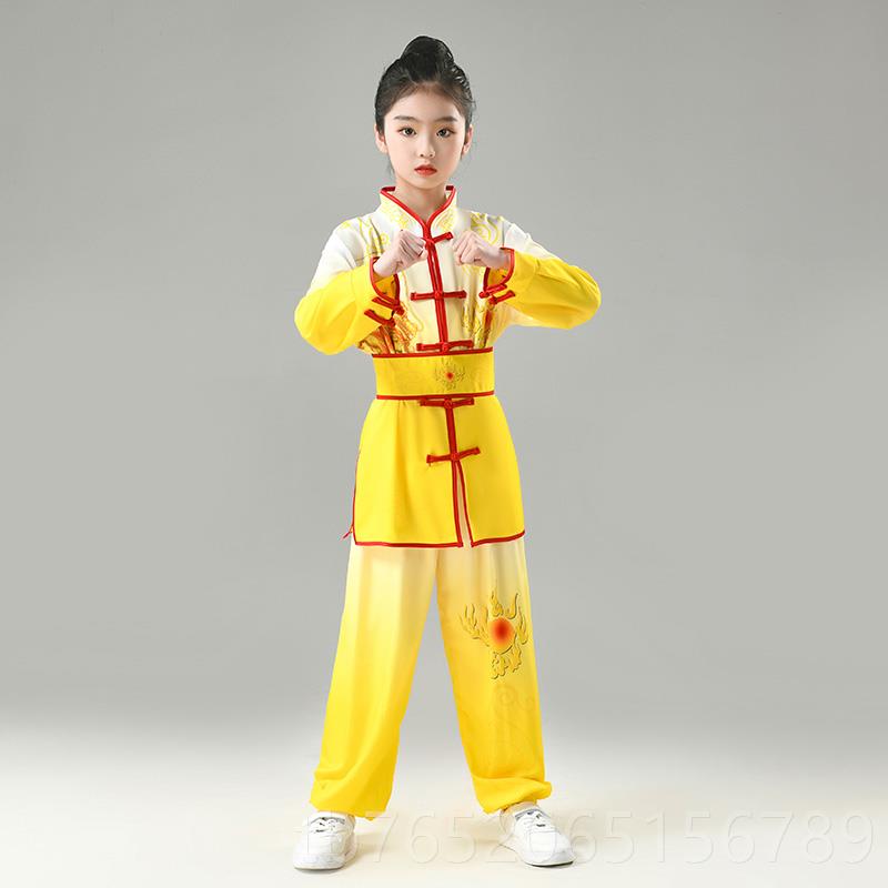 正品六一儿童演武武术表服男女童校中馆国风功夫比赛武训练练功演