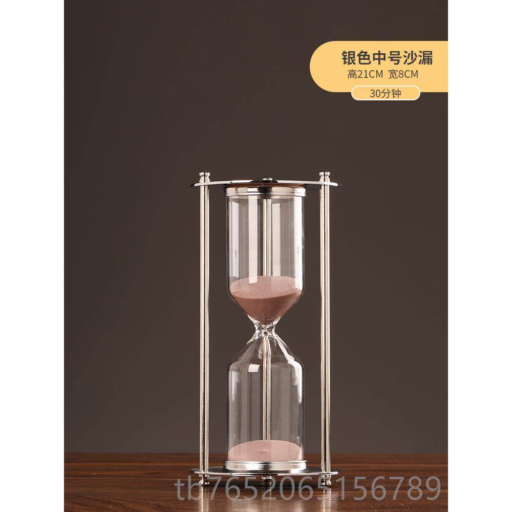 正品时光旋转沙漏计时器摆1精5/3分0/件60钟半小时时间装饰创意致