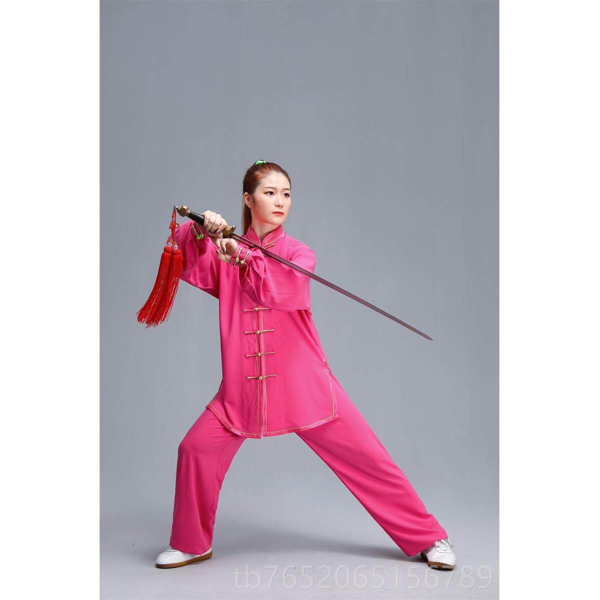 正品武运弹力练长袖太极服春棉秋中女老年男同款武术表演服功服晨