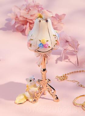 正品日本PICAS可件爱猫咪台灯创意公主饰盒小L 桌面摆女生结婚首