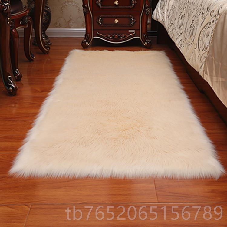正品定制垫长毛绒飘地毯卧室客毛厅床边毯窗白色仿羊地毯满铺可爱