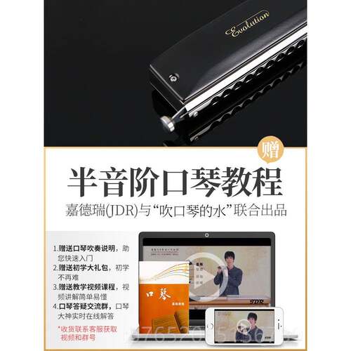 正品JDR嘉瑞EVO-648S半音阶初学乐入门专业口琴成人民谣流德行爵0
