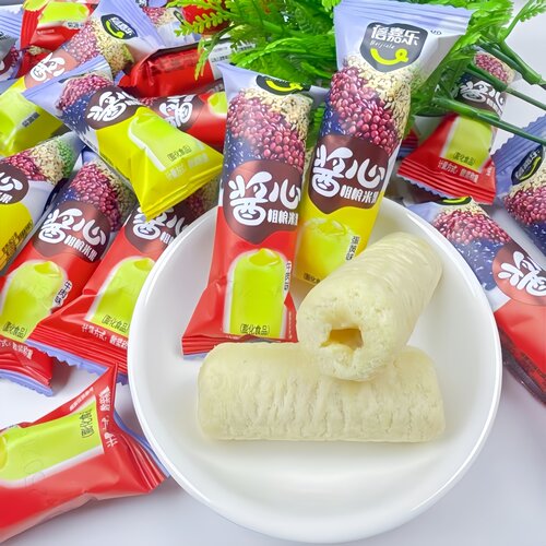 蓓嘉乐酱心杂粮米果膨化食品牛肉味蛋黄味追剧零食小吃夜宵食品