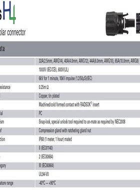 Amphenol PV线端连接器 PV-100508-000
