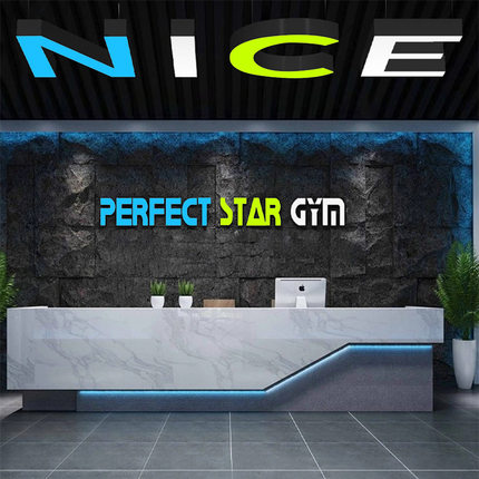 LED字母数字新款现代简约吸顶灯健身房商场店铺超市走廊过道吊灯