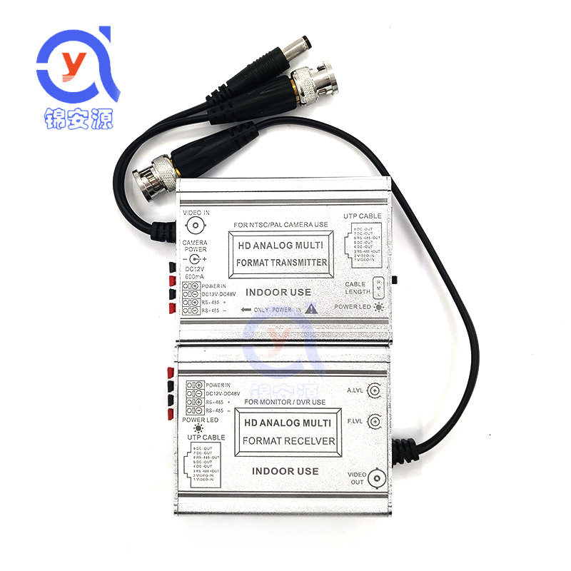 有源同轴HD高清双绞线传输器 AHD CVI TVI 模拟BNC转网线 带数据