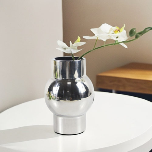 现代简约轻奢摆件金属花瓶样板房间客厅酒店电视柜家居软装饰品