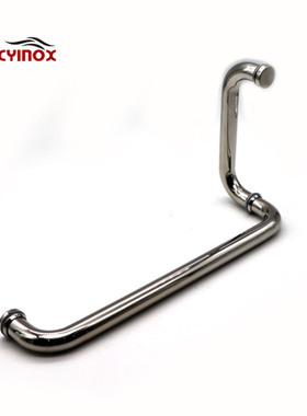 JM-765K 304不锈钢浴室玻璃门拉手 酒店挂毛巾L型防滑纵横拉手