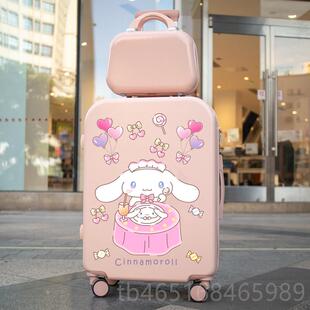 高档通女20寸万向轮子杆母密码箱行李拉24小清新印卡花登机旅行箱