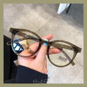 高档防辐轻射蓝光眼镜女超圆大框素网红款 近眼镜可配视颜有度数韩