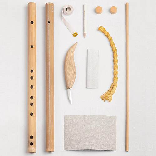 高档伶吟初学竹原础材料工零基纯手工DIY制作笛子乐器配全套制笛