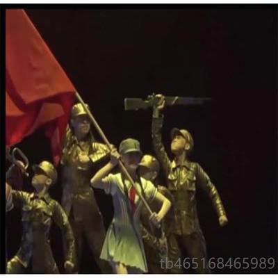 高档你们告诉我舞党蹈服红色爱国题演出服唱童心向儿童红主领巾合