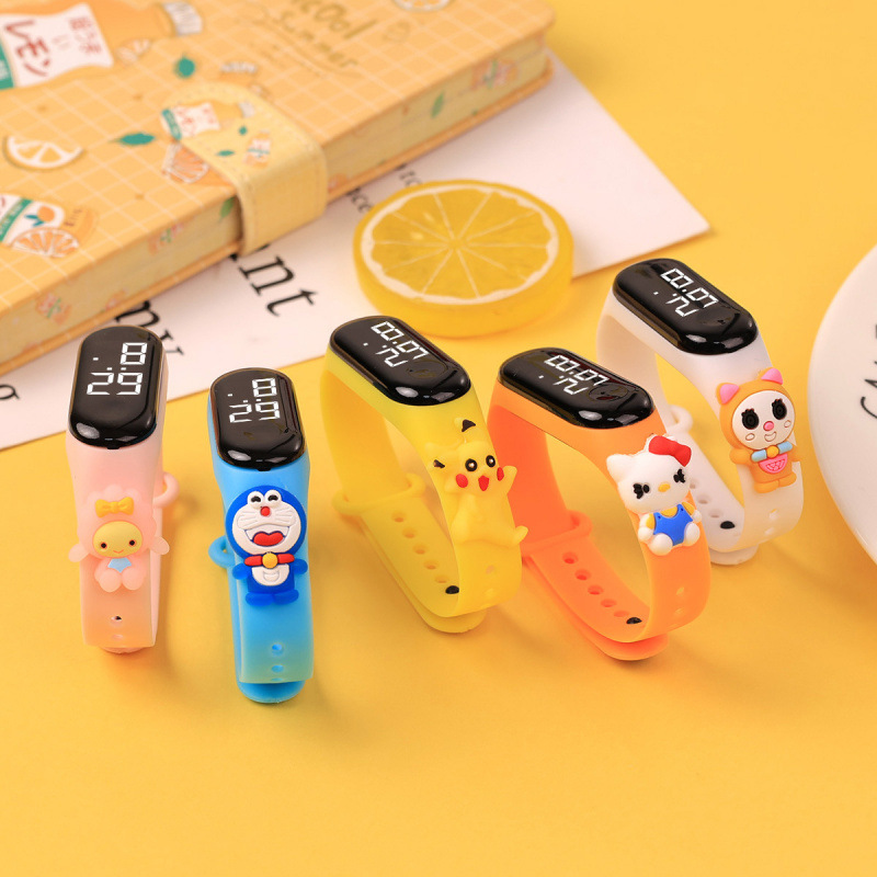 卡通动漫白灯LED电子手表