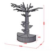 高档猫爬架爪猫树猫抓板猫跳玩台猫具用品剑磨麻实木咪置物架猫咖
