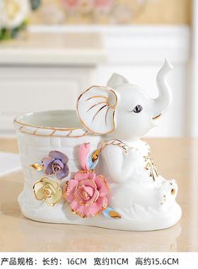 高档玄关收门口鞋柜收纳件放钥匙创意家居客厅瓷陶现代简摆约装饰