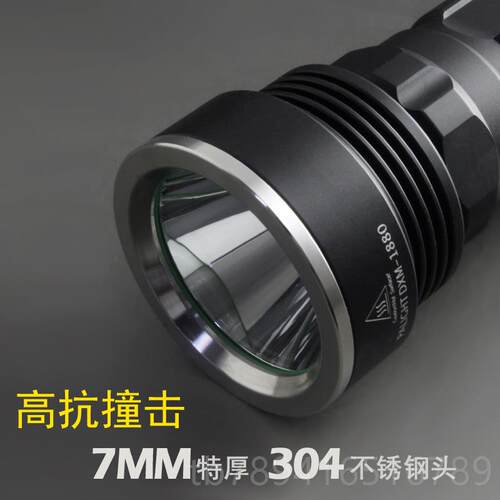 高档PA强LIGHT霸光光手电D筒LE电可充远射黄光26650探照灯T6家用