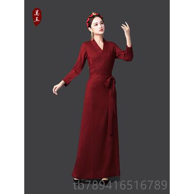 高档西服装女藏拉萨旅拍藏袍新族舞蹈演出服藏装藏式民族风博拉锅