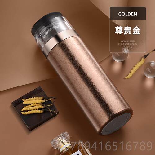 高档花间道纯金钛茶保温杯高端男士高档水分泡离茶杯定制钛合杯子