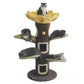 可amily猫架太阳花猫树猫咪抓板定制猫窝 高档白猪商爬店 猫树