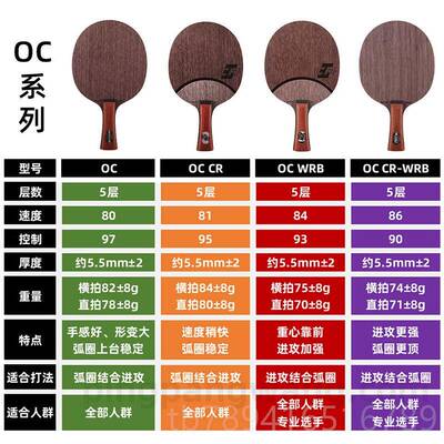 高档STIGA斯帝OCCR斯蒂卡OC CWR RB乒乓卡球拍底板正品行货