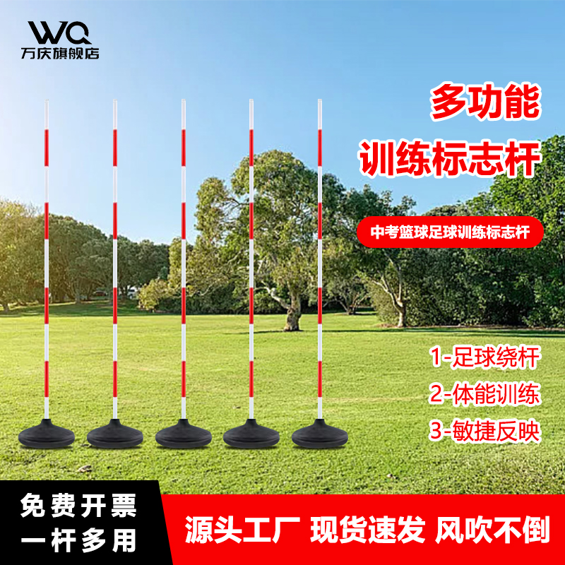 中考体育足球绕杆篮球训练标志杆蛇形跑障碍物体能训练神器倒车桩