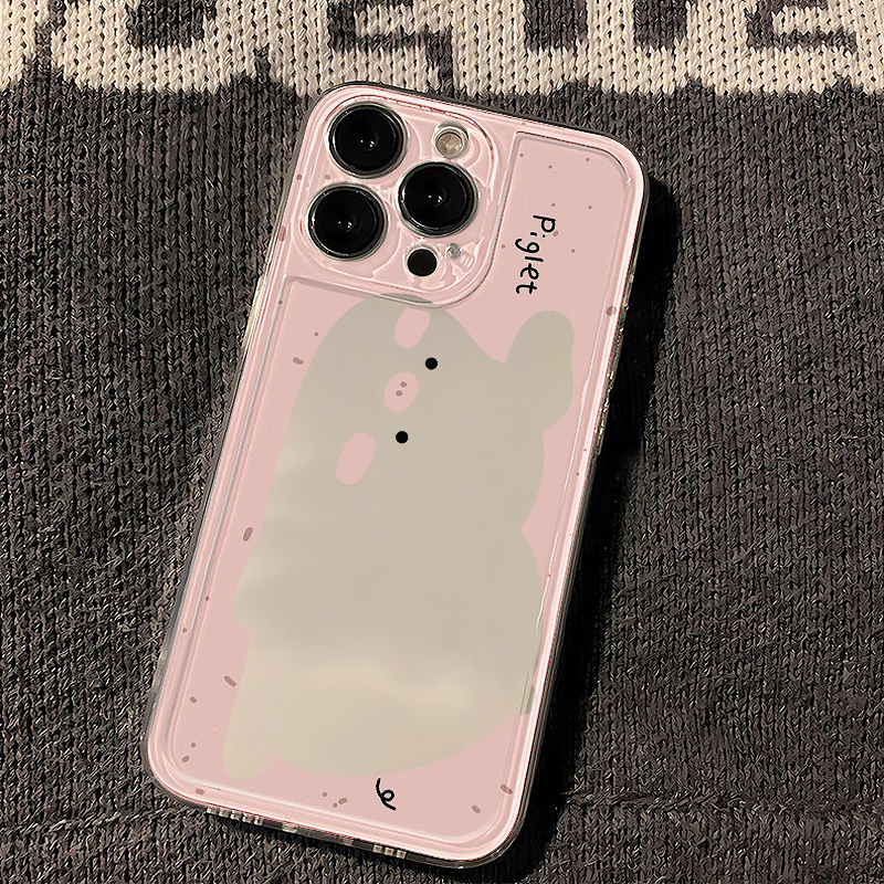 镂空14适用13ProMax可爱粉色小猪 16透明软苹果12卡通iPhone15plus手机壳荣耀MAGIC7少女心红米K80PROins风11