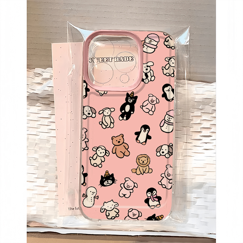 iQOO13可爱企鹅动物12少女心iPhone16ProMax透明软苹果15plus手机壳14适用红米K80PRO小清新OPPOFindx8高颜值