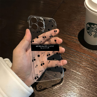 OPPOReno12手机壳带支架苹果13适用15无边框硬小米16ProMax高级感iPhone14花朵蝴蝶结透明OPPO小清新VIVO超薄
