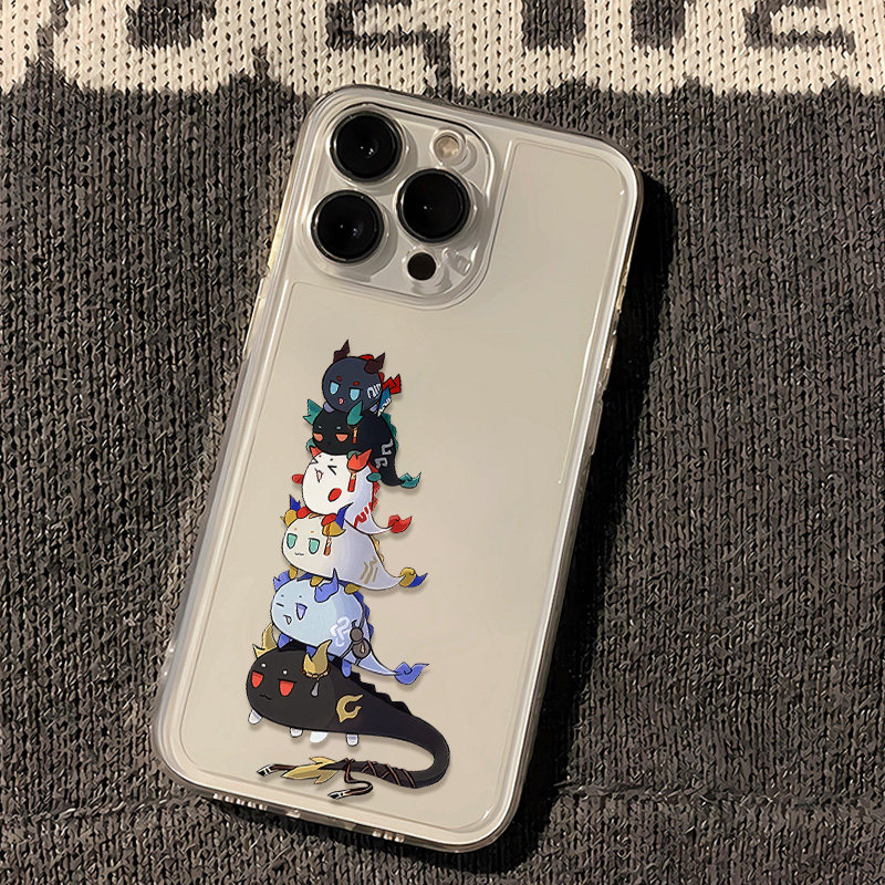小米CIVI5PRO适用一加13叠叠乐龙泡泡12ProMax红米K70透明软iPhone16可爱苹果14手机壳15PLUS卡通OPPOFINDX8S