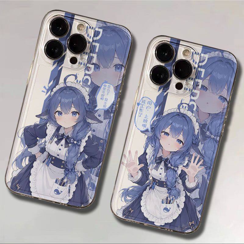 适用iPhone13苹果15p12创意透明18ProMax软14PLUS高级感手机壳用户上班啦鲸鱼娘适用OPPORENO16适用小米17MAX