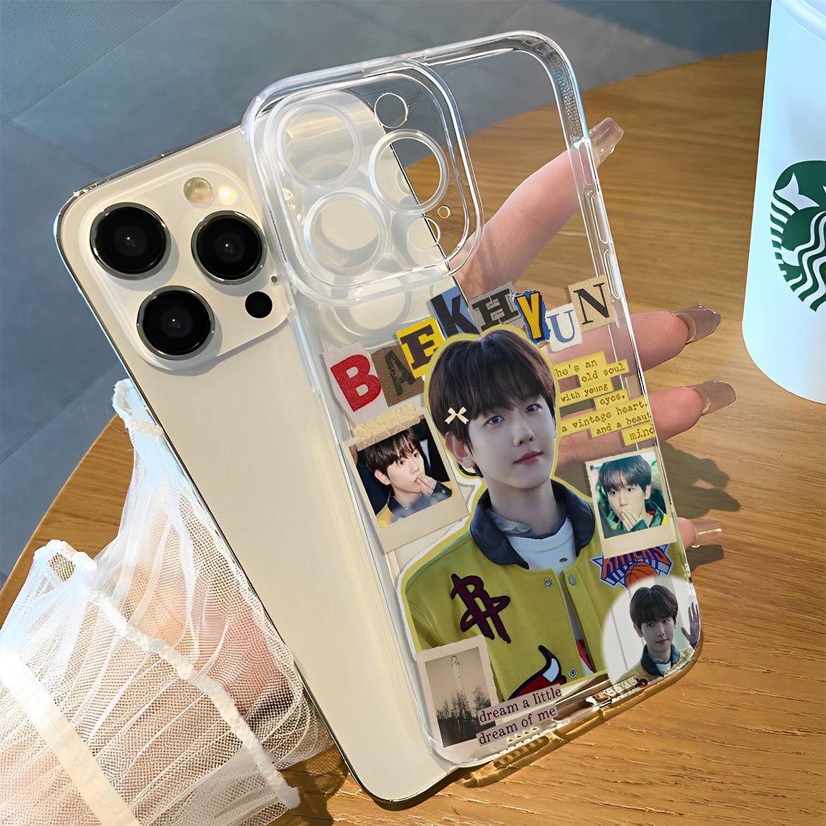 EXO边伯贤13ProMax透明15plus适用ins风VIVOX300PRO苹果16新款手机壳软iPhone14周边小米17Pro日韩红米TURBO5
