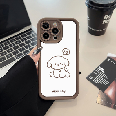 红米note14情侣小狗荣耀MAGIC7可爱VIVOiQOOz9小众iPhone15适用12手机壳软一加13苹果16ProMax糖果真我gt7pro