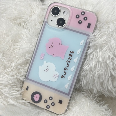 ins风华为mate70粉色游戏机苹果14适用iPhone15大孔OPPOreno13硬16pro手机壳12promax小众VIVOx200荣耀MAGIC7