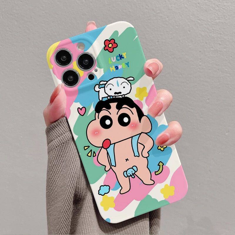 洗澡小新适用iPhone12可爱苹果15pro菲林小米17手机壳搞怪16plus硬OPPOK13TURBO卡通红米K90PROMAX华为NOVA14