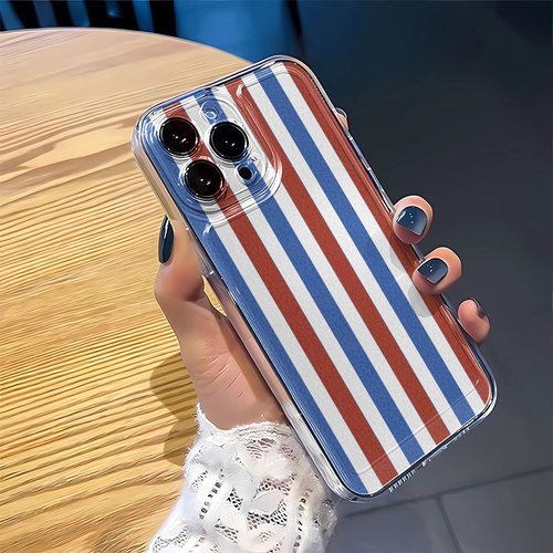 三色雨棚布手机壳OPPOa3pro创意华为Pura70苹果16趣味15plus红米note9适用12小众iPhone14promax透明软iQOO13