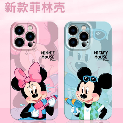 情侣米奇米妮OPPOK13TURBO适用iPhone17p可爱苹果12菲林红米TURBO5MAX手机壳16plus硬14promax卡通华为NOVA15