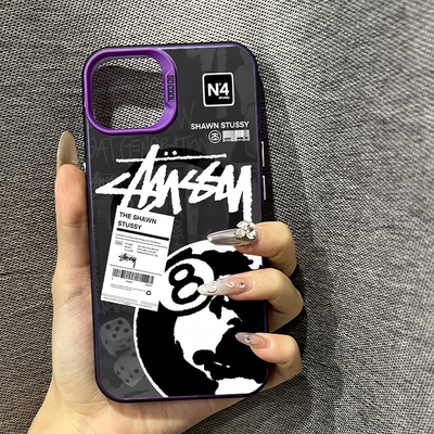 潮牌华为15promax硬OPPO真我neo7个性荣耀GT小米14彩银iPhone12欧美斯图桌球手机壳16plus适用VIVOx200苹果13