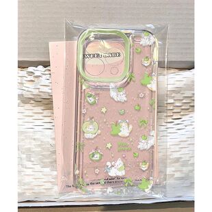 OPPOReno14可爱红米TURBO4ins风小米15Ultra青苹果猫咪13promax手机壳红米K80透明软iPhone16适用12小清新s20