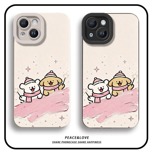 iPhone17可爱苹果12创意卡通红米NOTE15软OPPORENO16适用14PLUS瞳眼13ProMax手机烟花线条小狗VIVOS50PROMINI