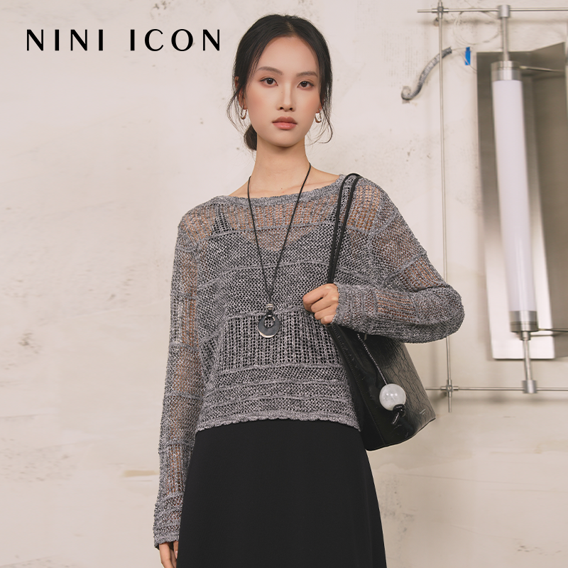 NINIICON25春季新款镂空上衣