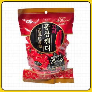 情友高丽红参糖300g韩国进口硬糖cw青右糖果零食传统春节喜糖老人