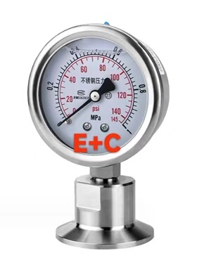 德国EC现货PC 60卡箍耐震压力表0-1MPa