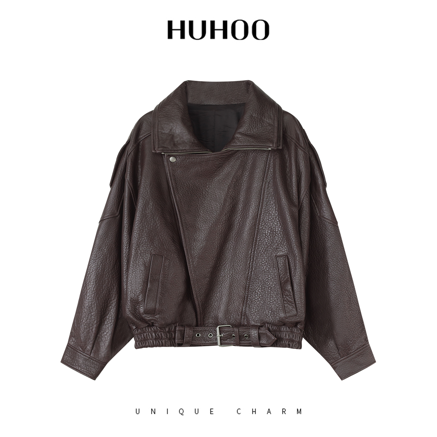呼呼huhoo 皮衣外套女短款小个子上衣