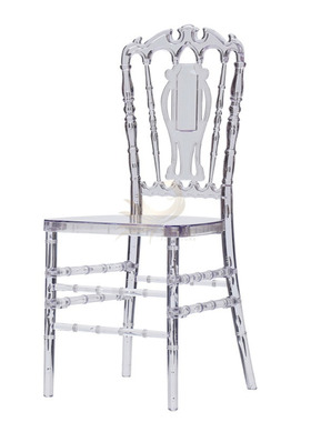 现代Chiavari户外婚礼餐椅耐用透明树脂铁金属花园客厅铁厅派对