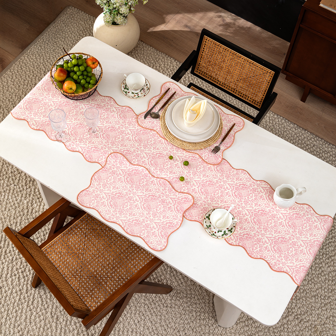 中古风轻奢桌旗茶席盖布