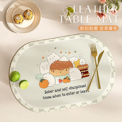 卡通防水餐垫防烫隔热可洗