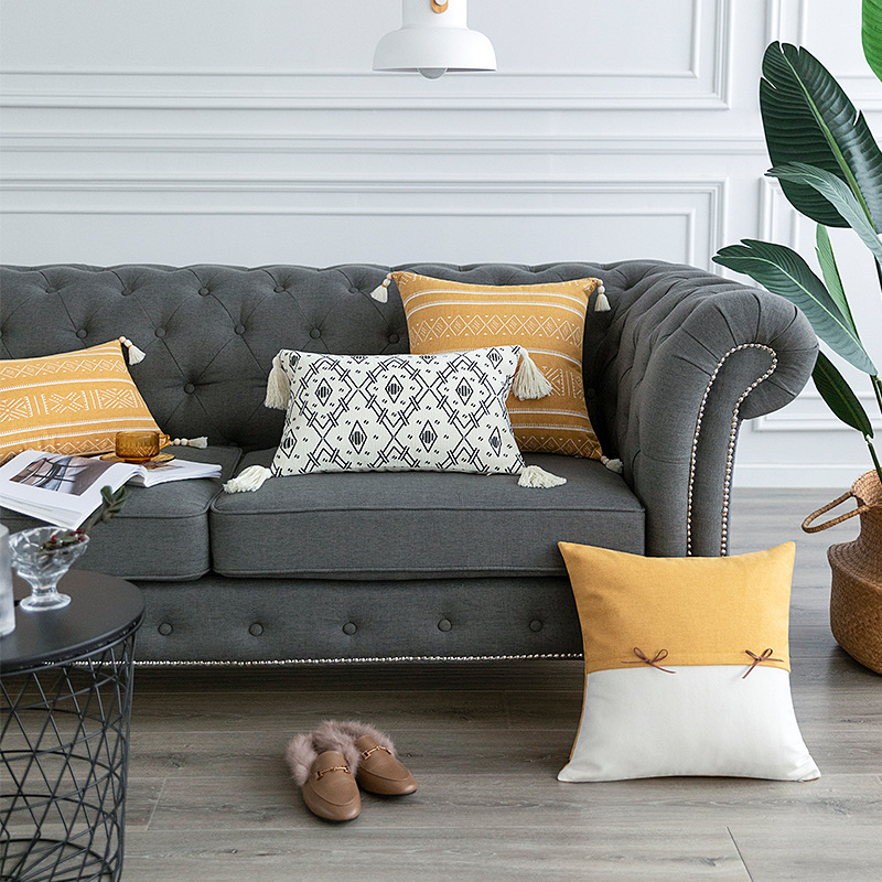 印花流苏抱枕套现代简约风