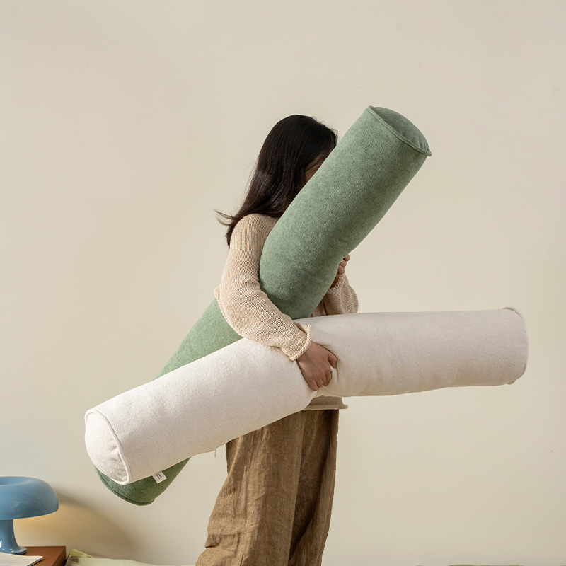 纯色长条抱枕侧睡专用可拆洗